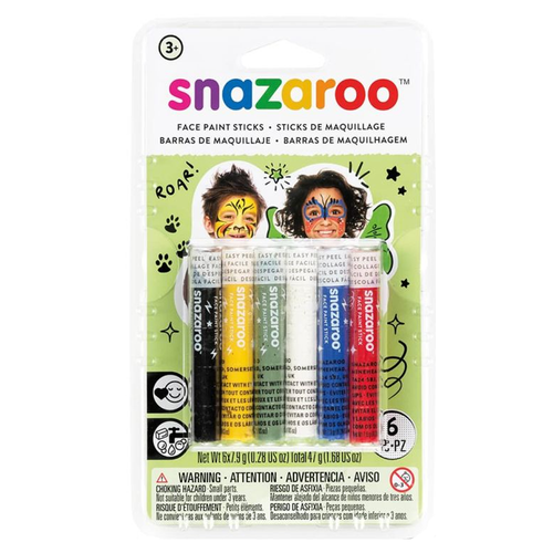 Snazaroo 6 Face Paint Sticks Unisex