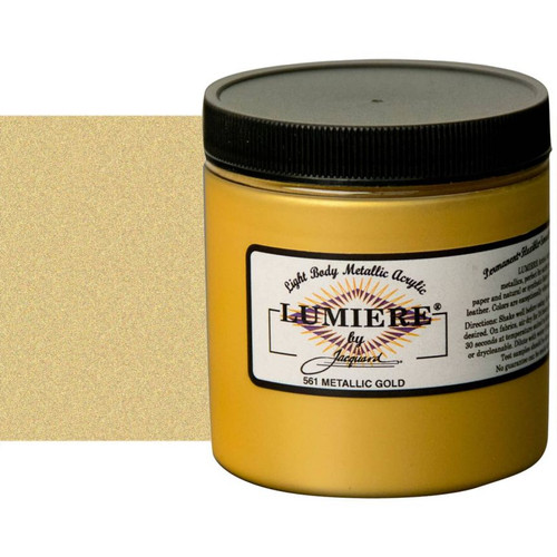 Jacquard Lumiere Fabric Color Metallix Gold 8 oz. Jar - (59908) Jacquard Lumiere Fabric Color Metallix Gold 8 oz. Jar - (59908)