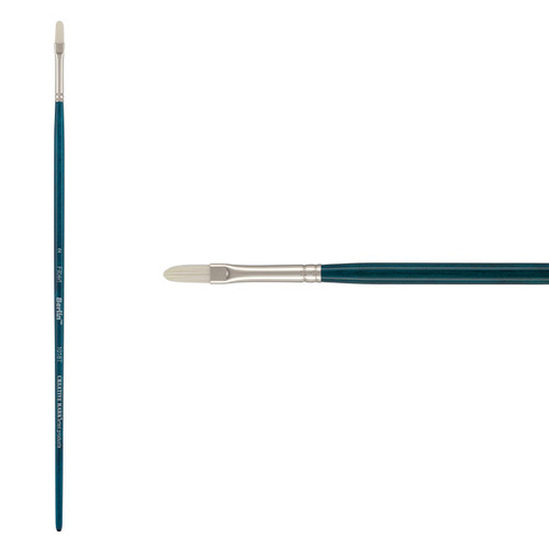 Berlin Synthetic Long Handle Brush Series 1018T Size 4 Filbert - (89887)