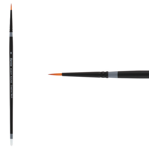 Beste Golden Taklon Short Handle Bushy Round Brush Size 0 - (72380)