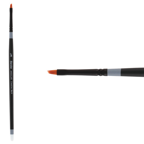 Beste Golden Taklon Short Handle Angular Brush 1/8 in. - (72373)