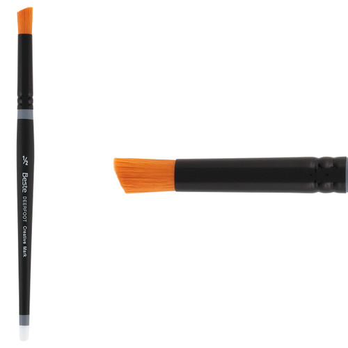 Beste Golden Taklon Short Handle Deerfoot Brush 1/2 in. - (72394)