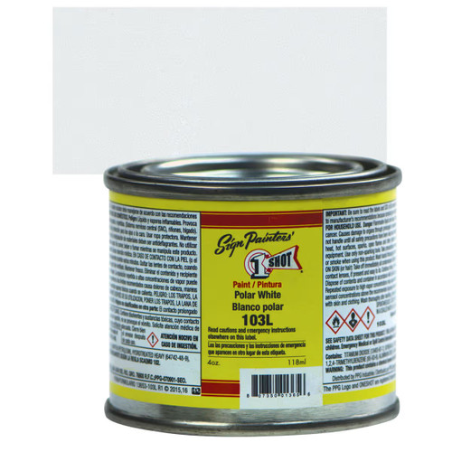 1SHOT Lettering Enamel 4oz Polar White - (1000019805)