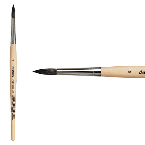 Da Vinci Petit Gris Mix Series 5590 Mixed Squirrel Size 6 Round - (200031721)