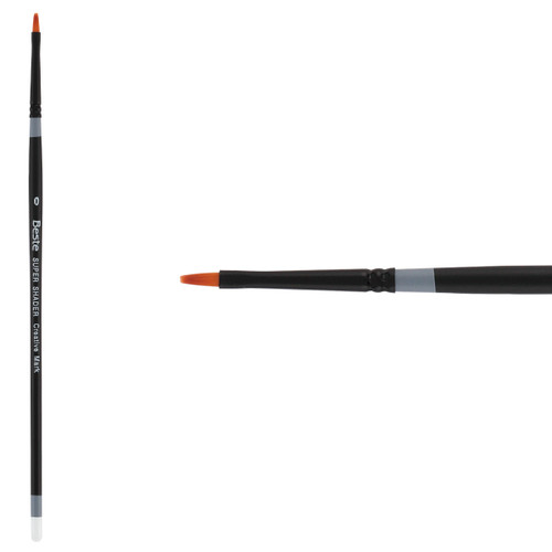 Beste Golden Taklon Short Handle Super Shader Brush Size 0 - (72395)