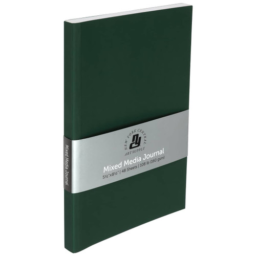 New York Central Mixed Media Journal 160gsm 5.5"x8.5" Forest Green - (92825)