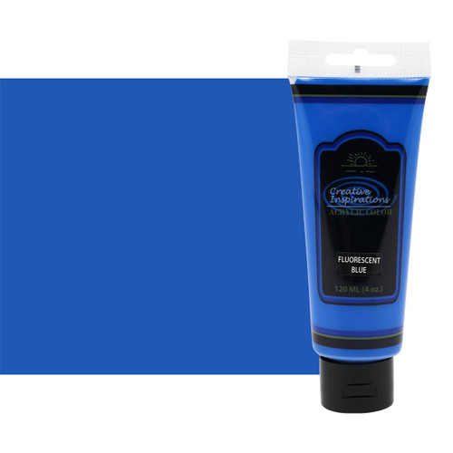 Creative Inspirations Acrylic 120ml Fluorescent Blue - (92755)