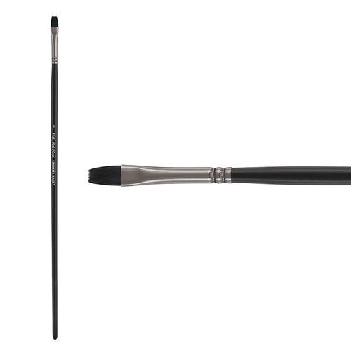 Black Swan Long Handle Flat Brush Size 6 - (87680)