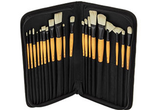 Mimik Hog Synthetic Bristle Brush Deluxe 20 Set With Case Mimik Hog Synthetic Bristle Brush Deluxe 20 Set With Case
