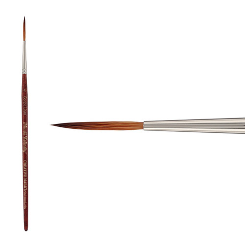Mimik Synthetic Kolinsky Short Handle Brush Script Liner Size 4 - (89915)