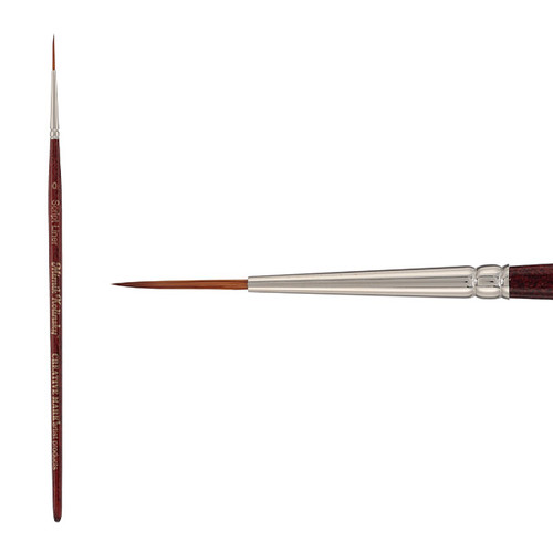 Mimik Synthetic Kolinsky Short Handle Brush Script Liner Size 0 - (89912)
