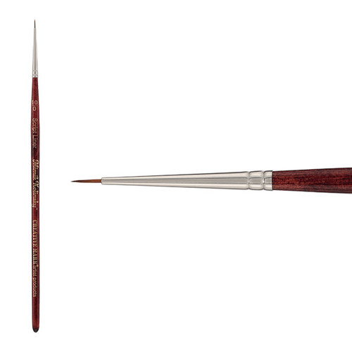 Mimik Synthetic Kolinsky Short Handle Brush Script Liner Size 10X0 - (89910)