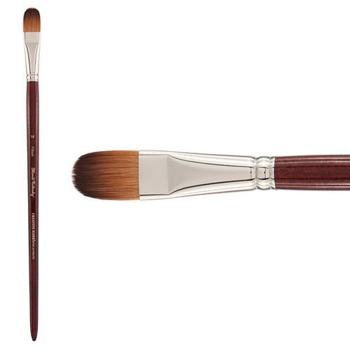 Mimik Synthetic Kolinsky Long Handle Filbert Brush Size 18 - (89642)