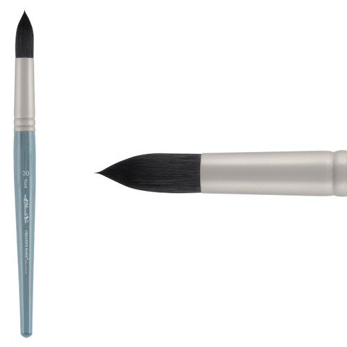 Mimik Synthetic Squirrel Short Handle Round Brush Size 30 - (87242)