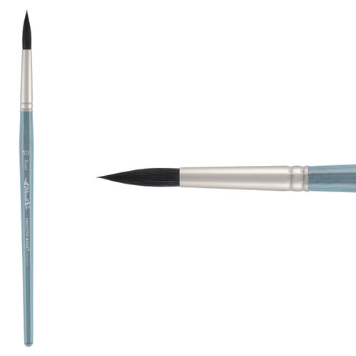 Mimik Synthetic Squirrel Short Handle Round Brush Size 10 - (87238)