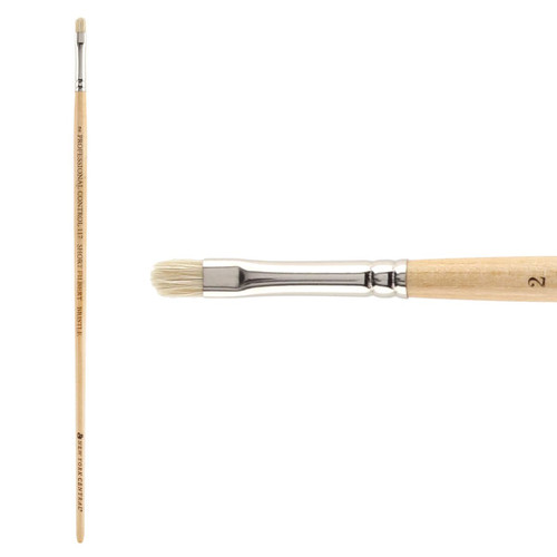 New York Central Control Bristle Series 117 Short Filbert Brush Size 2 - (89260)
