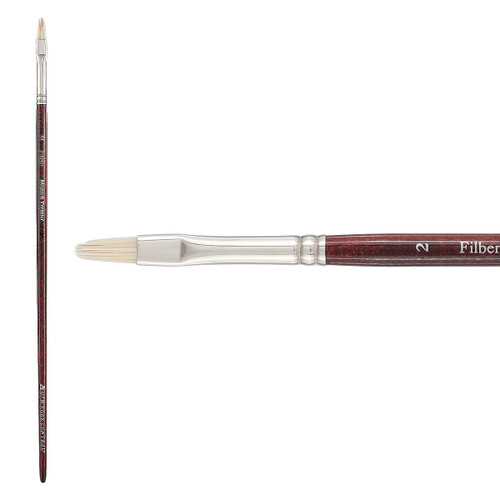 New York Central Munich Premier Long Handled Filbert Brush Size 2 - (89608)