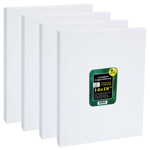 Creative Inspirations Stretched Canvas 1.5" Deep 4-Pack - 14"x18" Creative Inspirations Stretched Canvas 1.5" Deep 4-Pack - 14"x18"