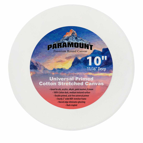 Paramount Primed Cotton Canvas Round 10" - (91576)