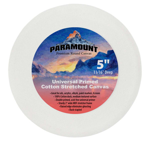 Paramount Primed Cotton Canvas Round 5" - (91574)
