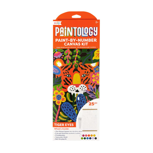 Paintology Tiger Eyes Paint by Number Canvas Kit - (1000086239) Paintology Tiger Eyes Paint by Number Canvas Kit - (1000086239)