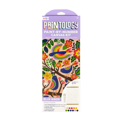 Paintology Blue Birds Paint by Number Canvas Kit - (1000086240) Paintology Blue Birds Paint by Number Canvas Kit - (1000086240)