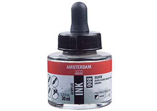 Amsterdam Acrylic Ink 30ml Silver - (200027527) Amsterdam Acrylic Ink 30ml Silver - (200027527)