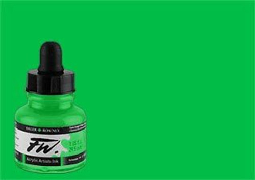 Daler-Rowney FW Acrylic Ink Fluorescent Green 1oz Bottle - (200017662)