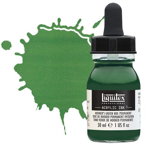 Liquitex Professional Acrylic Ink 30mL Hookers Green Hue Permanent - (200036290)