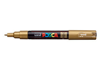 POSCA Paint Marker PC-1M Extra Fine Tapered Gold - (200033587)