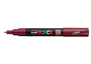 POSCA Paint Marker PC-1M Extra Fine Tapered Red Wine - (200033592)