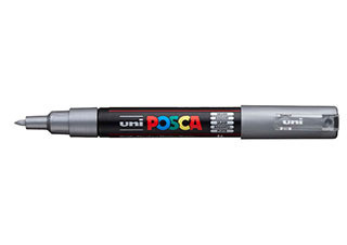 POSCA Paint Marker PC-1M Extra Fine Tapered Silver - (200033588)