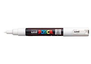 POSCA Paint Marker PC-1M Extra Fine Tapered White - (200033596)