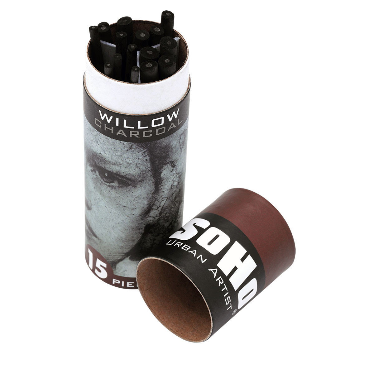 SoHo Willow Charcoal 15 Piece Mixed Diameter Set
