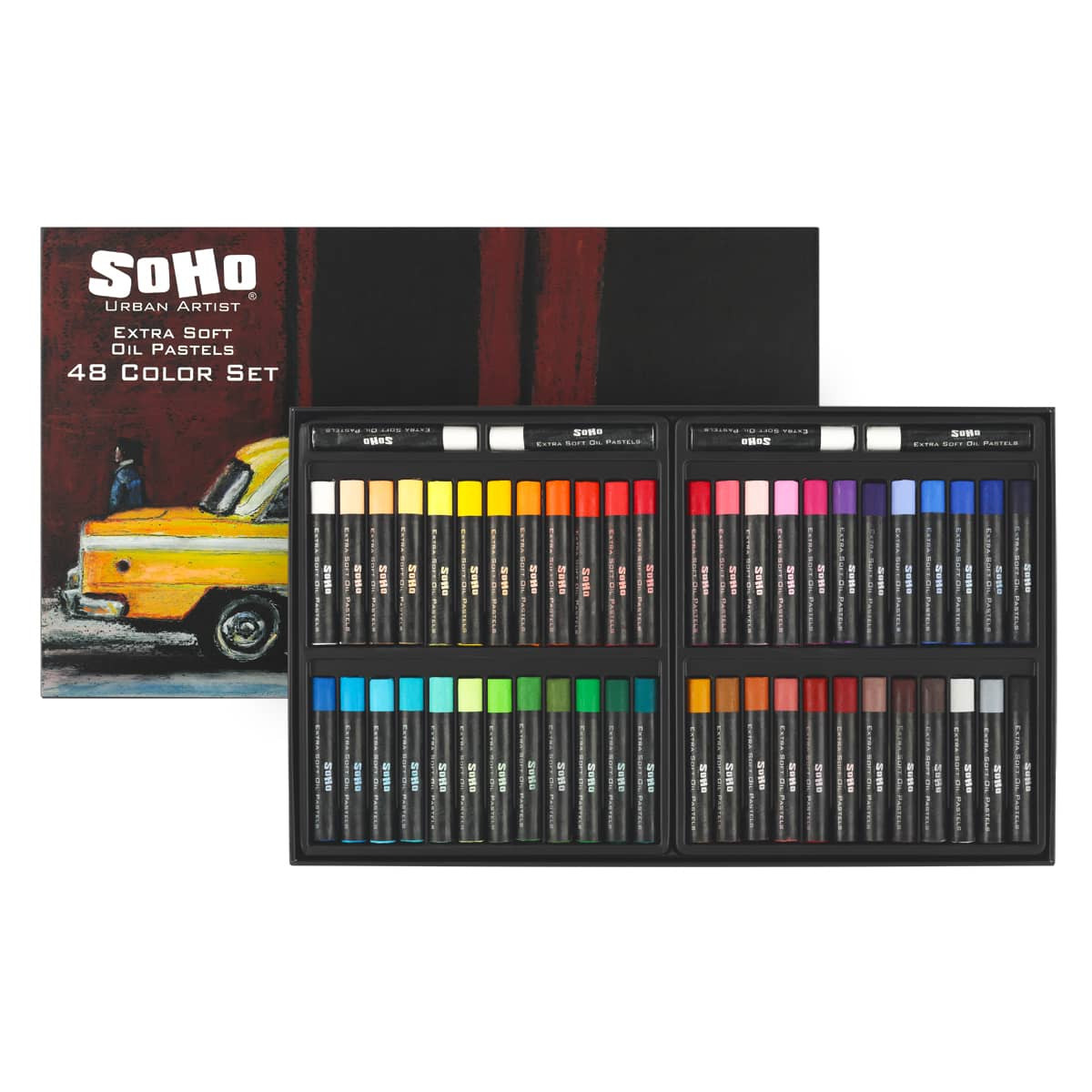 Soho X-Soft Artist Oil Pastel Set of 48 Colors + 2 Extra White