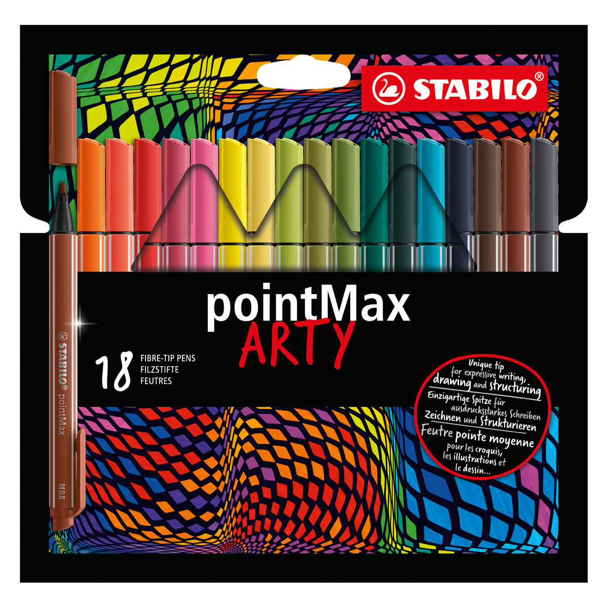 Stabilo PointMax 0.8 mm Pen Arty Set of 18