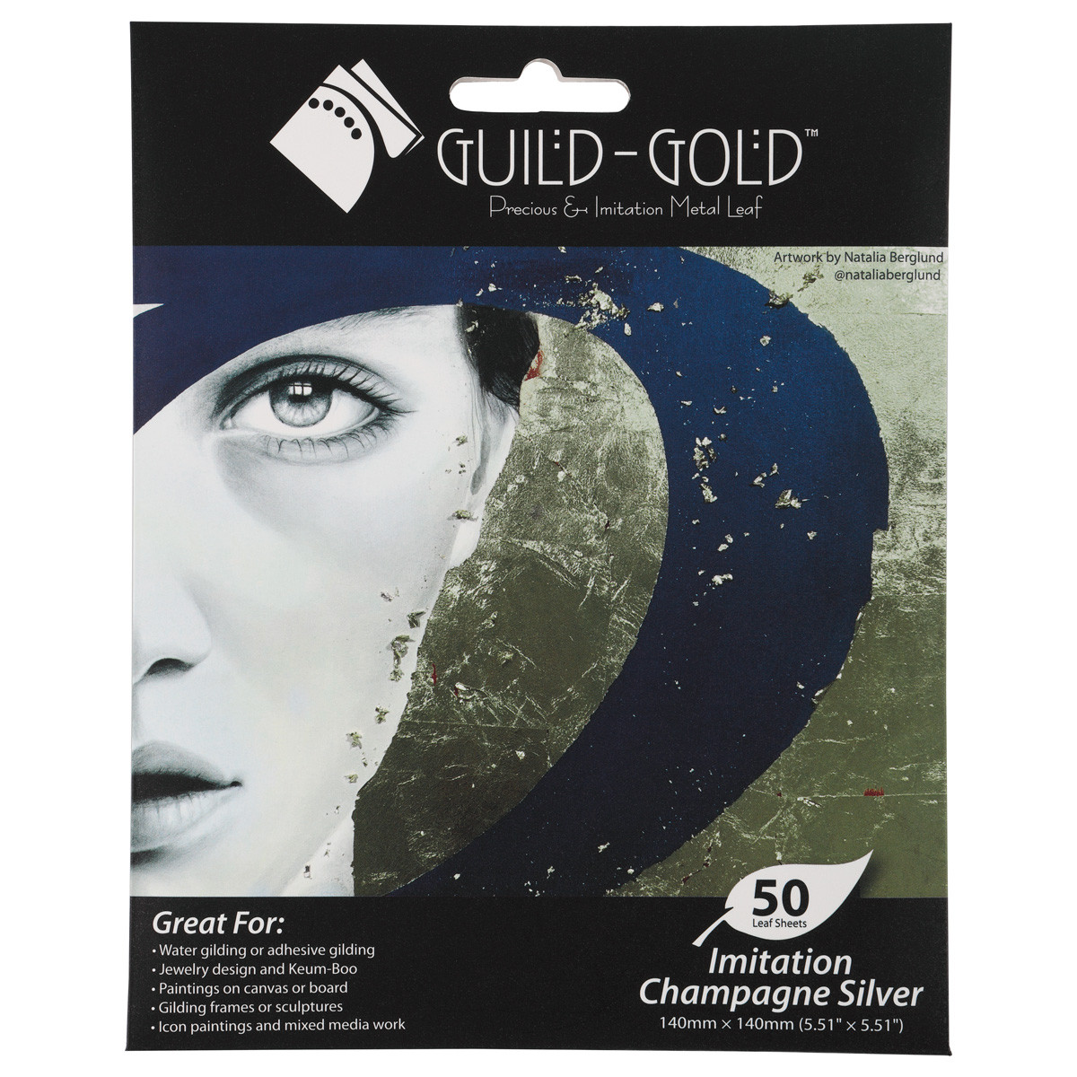 Guild-Gold Imitation Champagne Silver Leaf Book of 50 (Loose) - (90750)