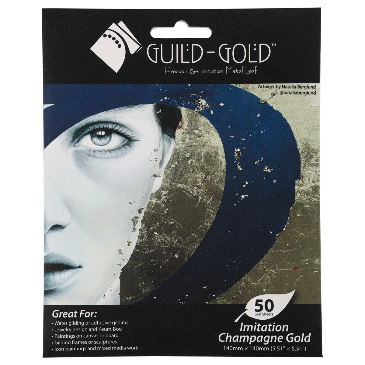 Guild-Gold Imitation Champagne Gold Leaf Book of 50 (Loose) - (90749)
