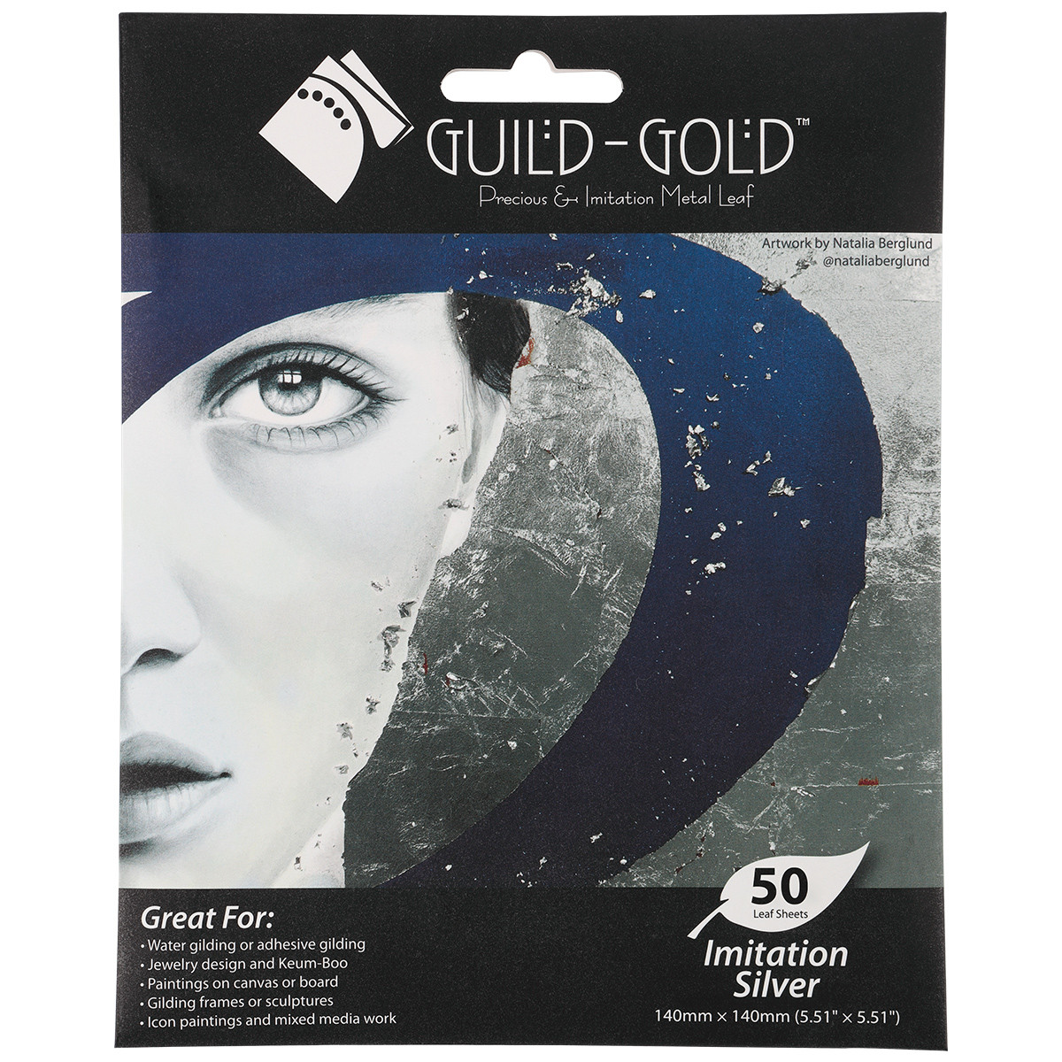 Guild-Gold Imitation Silver Leaf Book of 50 (Loose) - (90900)