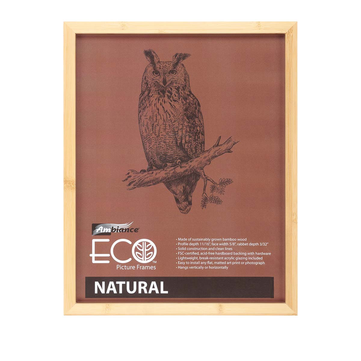 Ambiance Eco Bamboo Wood Frame Natural 10X14 - (91626)