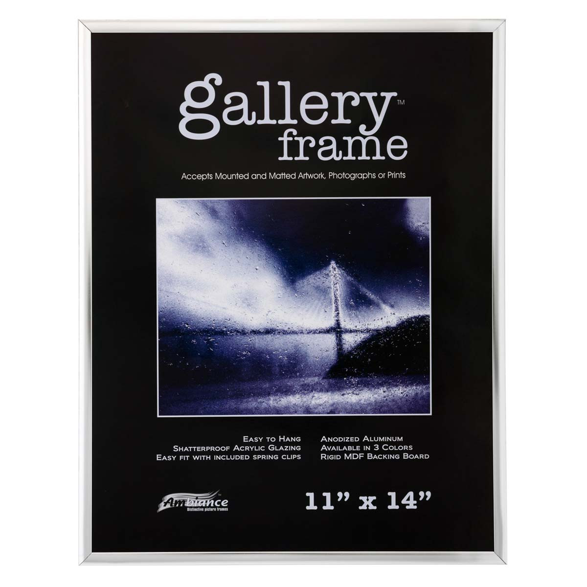 Ambiance Gallery Aluminum Frame 11x14 in. Silver - (72057)