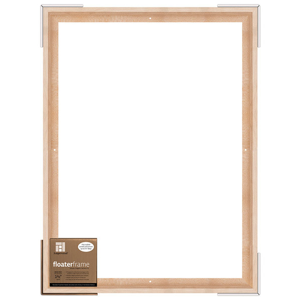 Ampersand Bold 1.5in Depth Floater Frame Maple 18x24 inch - (200029188)