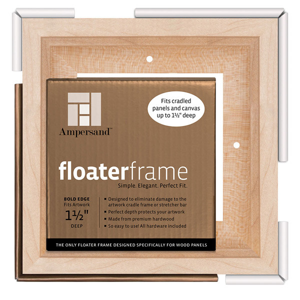 Ampersand Bold 1.5in Depth Floater Frame Maple 6x6 inch - (200029184)