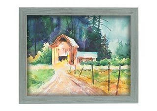Country Chic 1.5in Wood Frame 2mm Glass & Backing 11x14 - Dixie Grey - (200019870)