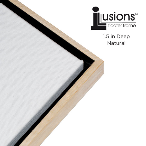 Illusions Floater Wood Frame 1-1/2 in. Deep 10x10 Natural/Black - (89930)