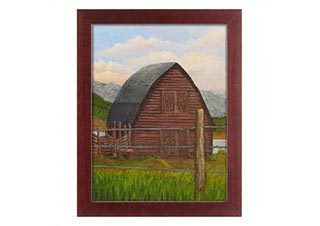 Phoenix 1in Wood Frame 2mm Glass & Cardboard Backing 16x20 - Mahogany - (200019783)
