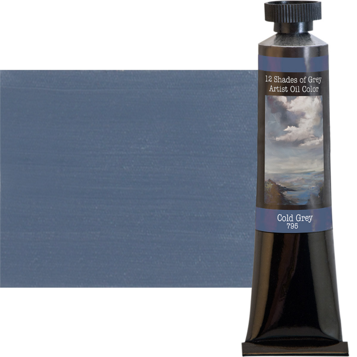 12 Shades of Grey Oil Color Cold Grey 50ml Tube - (88315)