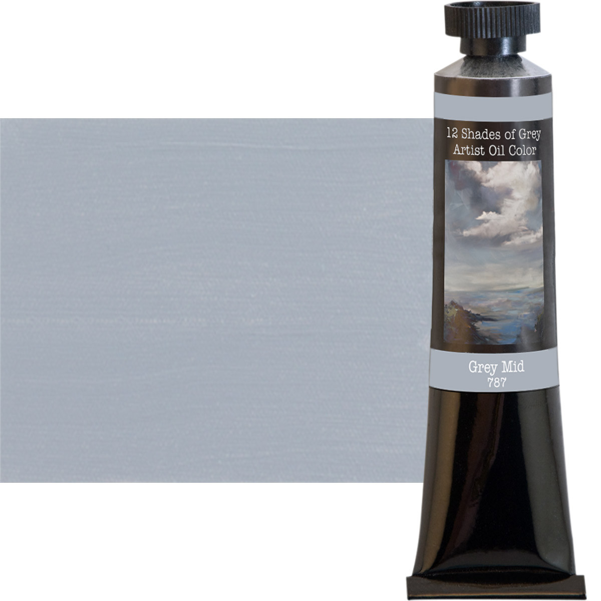 12 Shades of Grey Oil Color Grey Mid 50ml Tube - (88317)