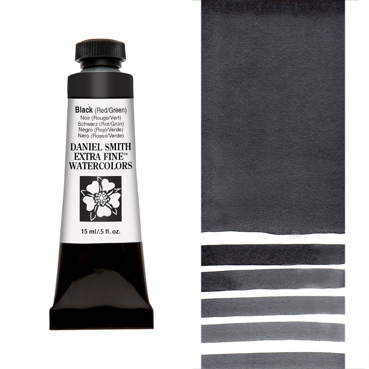 Daniel Smith Watercolor 15 ml Black (Red/Green) - (200039714)