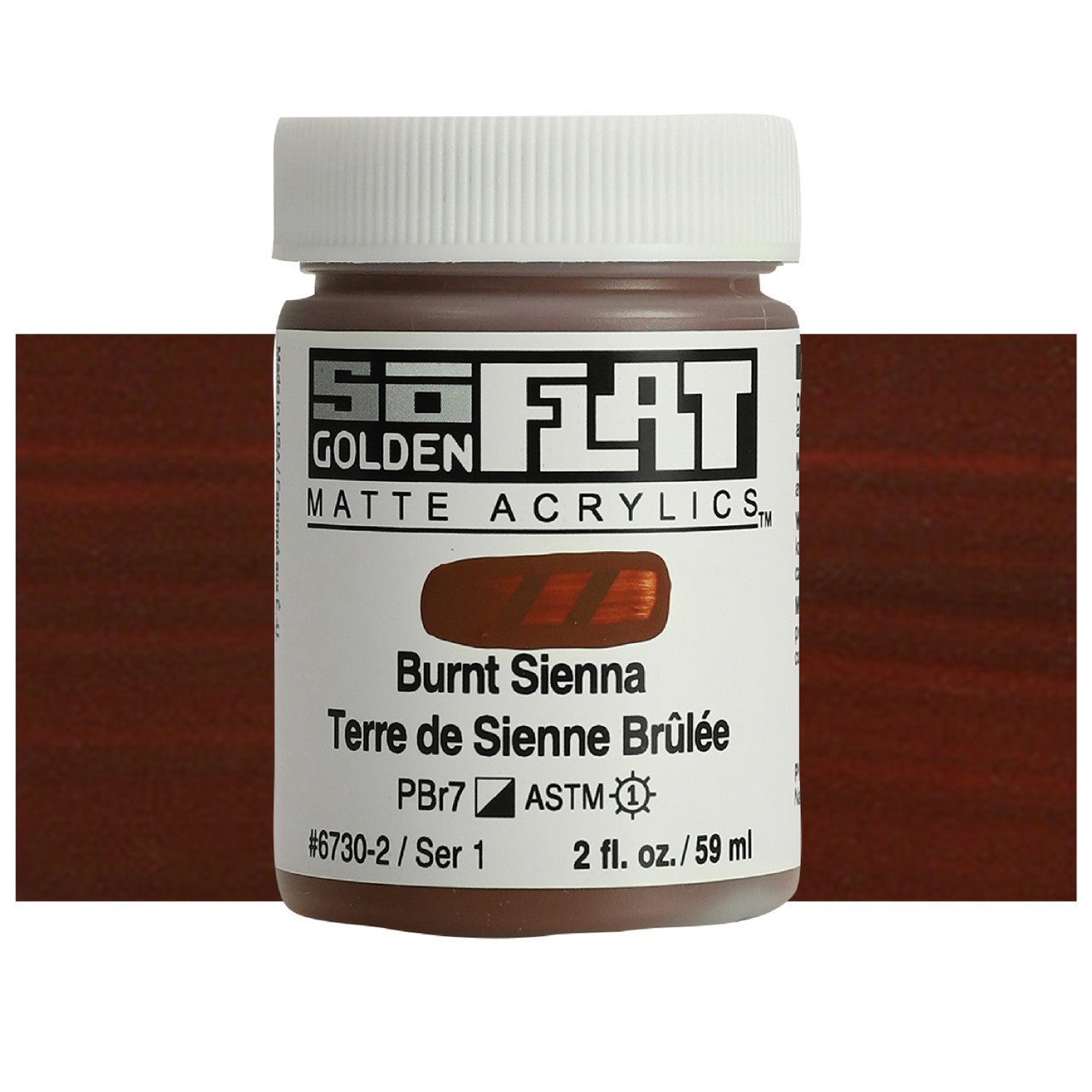Golden SoFlat Matte Acrylic 2 oz. Burnt Sienna - (200035447)